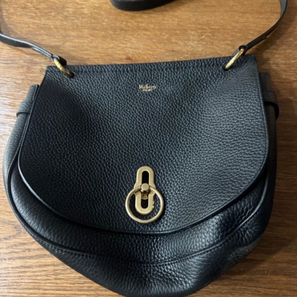 Mulberry Handbags - Mulberry England Black Leather Shoulder Hand Bag - Authentic